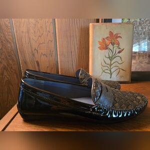 Robert Zur Black Woven Petra Loafers 9 1/2 NWOT